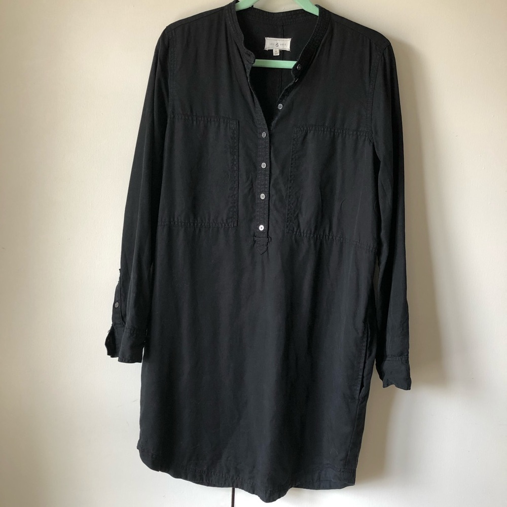 Lou & Grey black long sleeve t-shirt dress